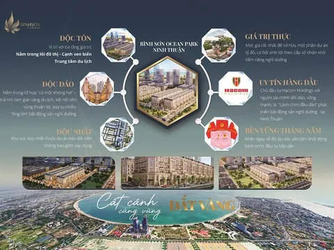Bình Sơn Ocean Park: Quần thể Shophouse, biệt thự nghỉ dưỡng, đô thị du lịch sầm uất,..bậc nhất Ninh Thuận